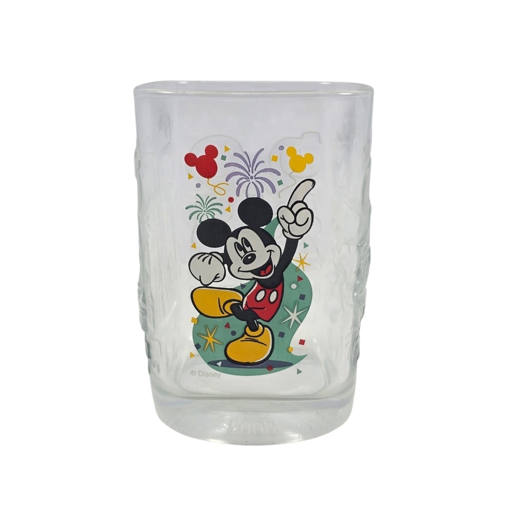 McDonald's Walt Disney World Magic Kingdom 2000 Commemorative Drinking Glass Cup